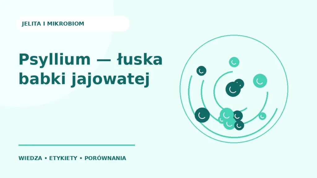 Psyllium — łuska babki jajowatej — ilustracja edukacyjna