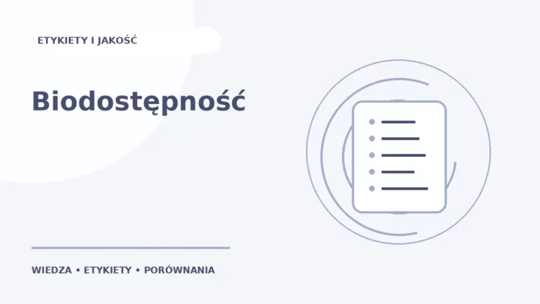 Biodostępność — ilustracja edukacyjna