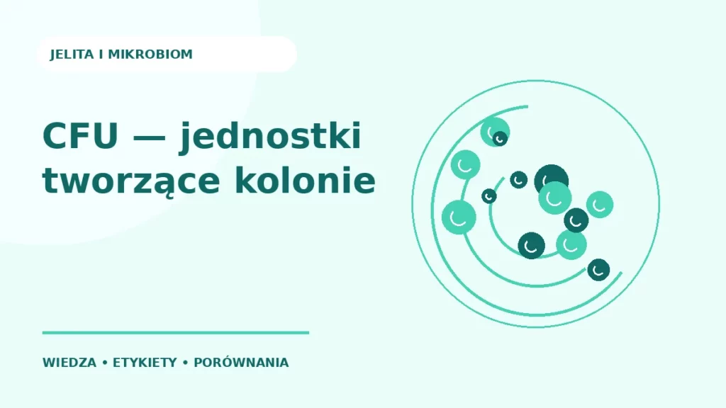CFU — jednostki tworzące kolonie — ilustracja edukacyjna