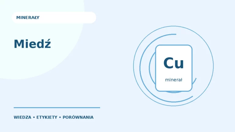 Miedź — ilustracja edukacyjna