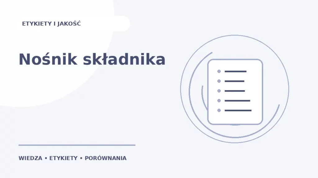 Nośnik składnika — ilustracja edukacyjna