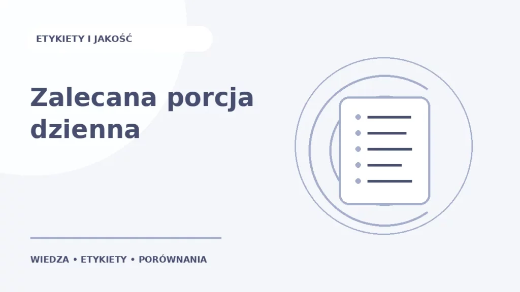 Zalecana porcja dzienna — ilustracja edukacyjna