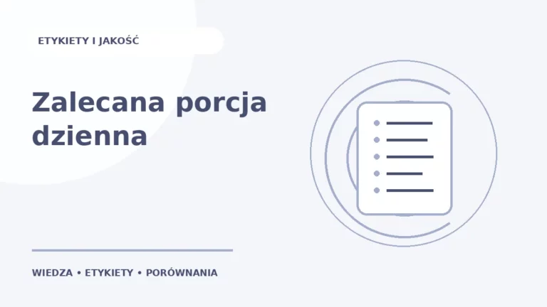 Zalecana porcja dzienna — ilustracja edukacyjna