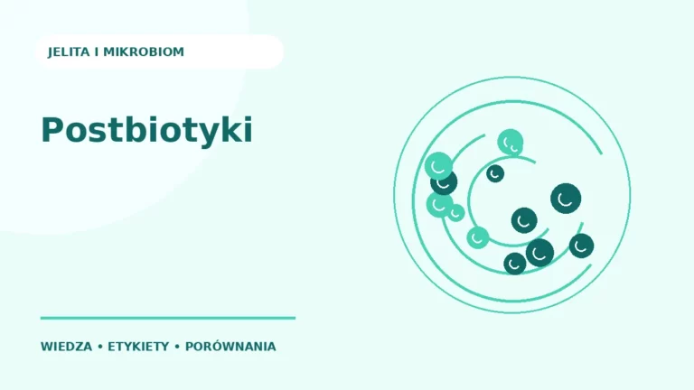 Postbiotyki — ilustracja edukacyjna
