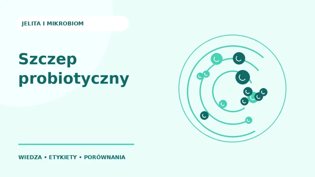 Szczep probiotyczny — ilustracja edukacyjna