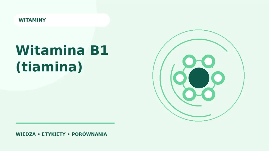 Witamina B1 (tiamina) — ilustracja edukacyjna