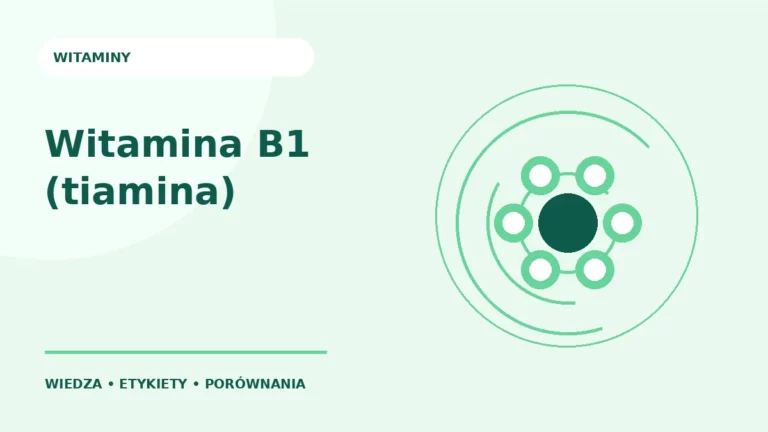 Witamina B1 (tiamina) — ilustracja edukacyjna