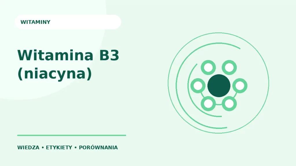 Witamina B3 (niacyna) — ilustracja edukacyjna