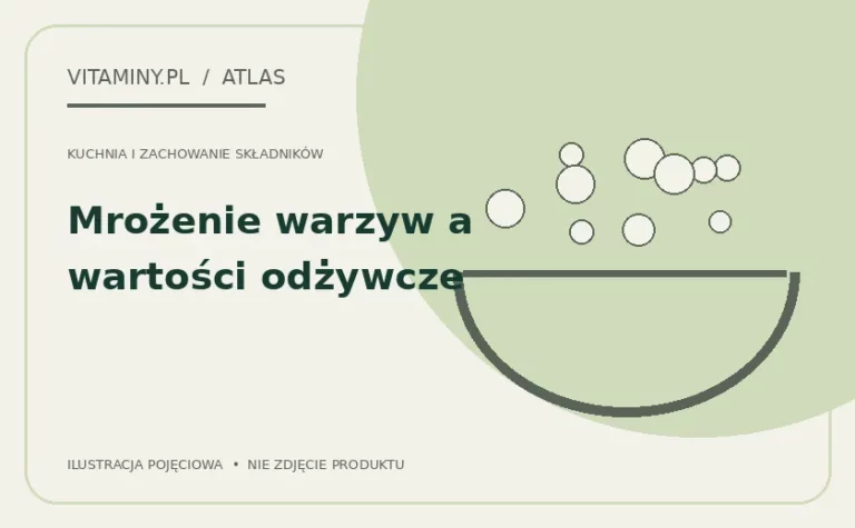 Mrożenie warzyw a wartości odżywcze — ilustracja edukacyjna