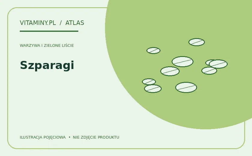 Szparagi — ilustracja edukacyjna